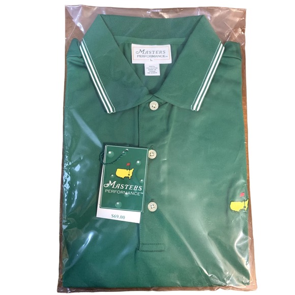 Masters Other - Masters Performance Augusta Green Men's Golf Polo Size Large New in Bag